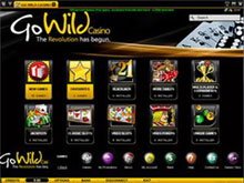 Go Wild Online Casino Lobby