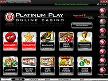 Platinum Play Online Casino Lobby